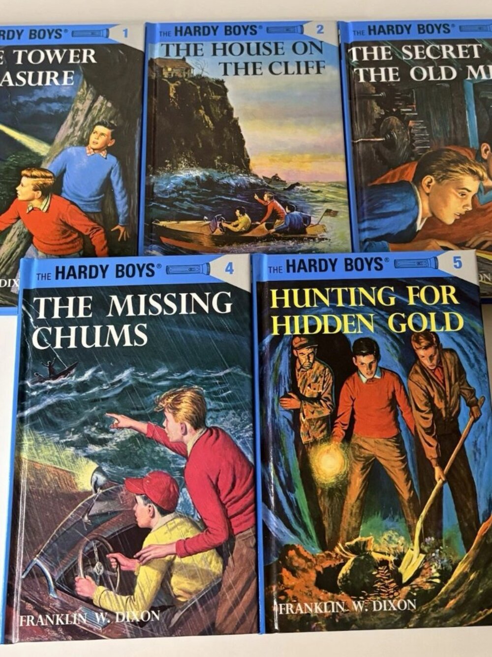 Hardy Boys Flashlight Books 1-5 Hardcover Lot Franklin W. Dixon